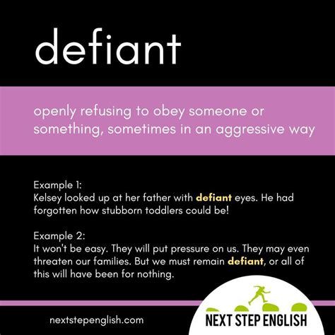 DEFIANT Definition & Meaning .